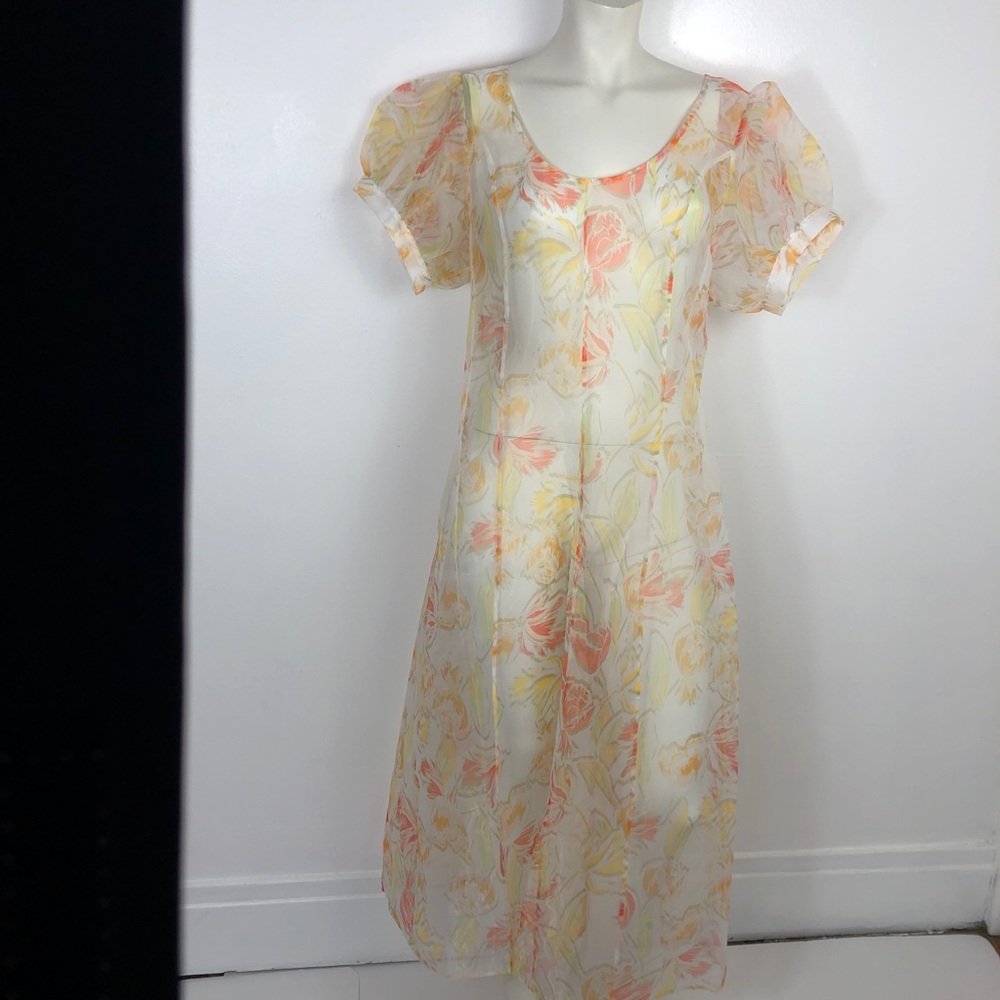 NEW Urban Outfitters Puff Sleeve Floral Maxi Dress